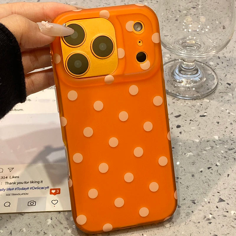Popular Cosmic Orange Circular Dots IMD TPU Phone Case