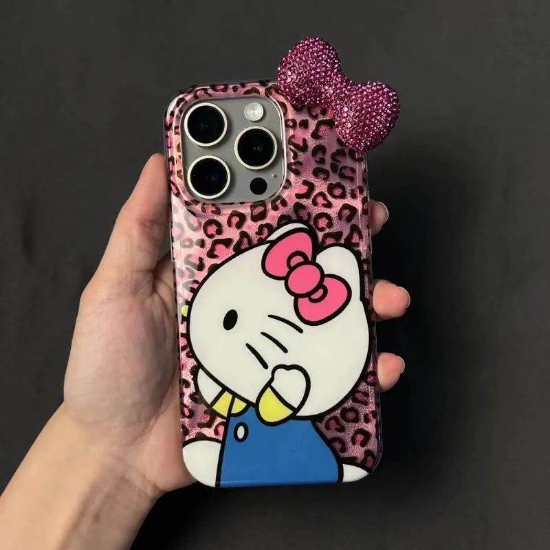 Hello Kitty Diamond Bowknot Hard Phone Case