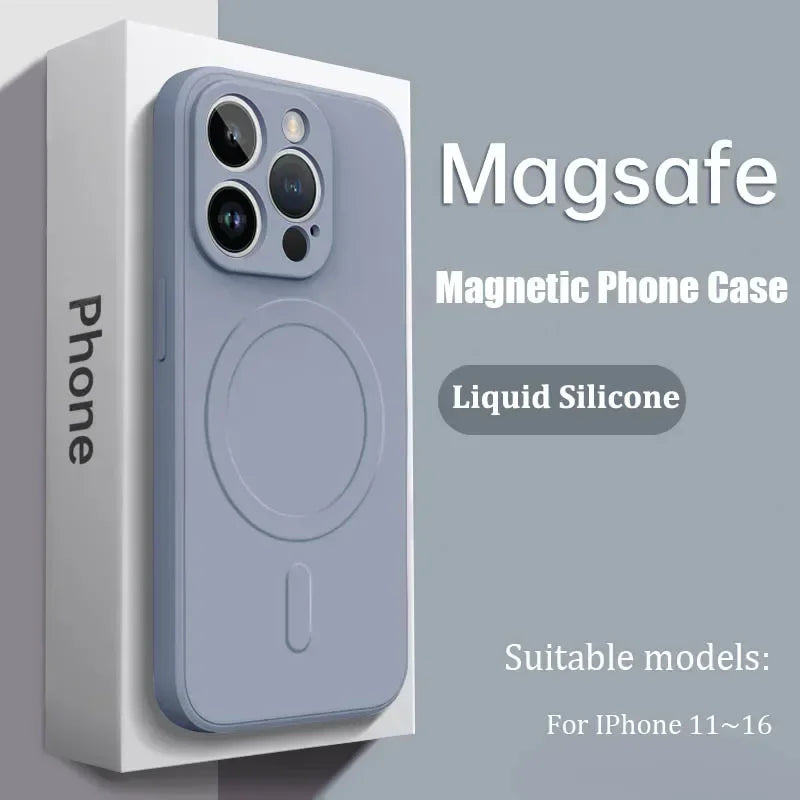Luxury Magsafe Liquid Silicone Soft Phone Case New