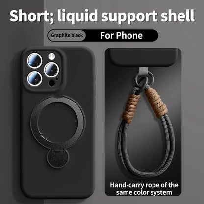 Liquid Silicone Bracket Magnetic Phone Case