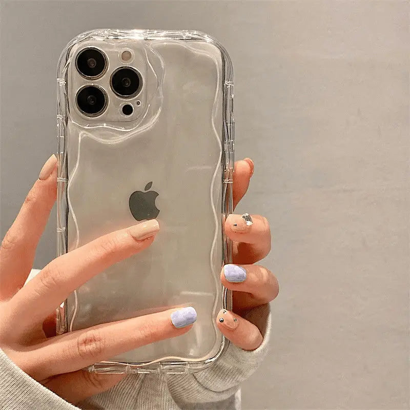 Premium Airbag Transparent Cream Pattern Phone Case