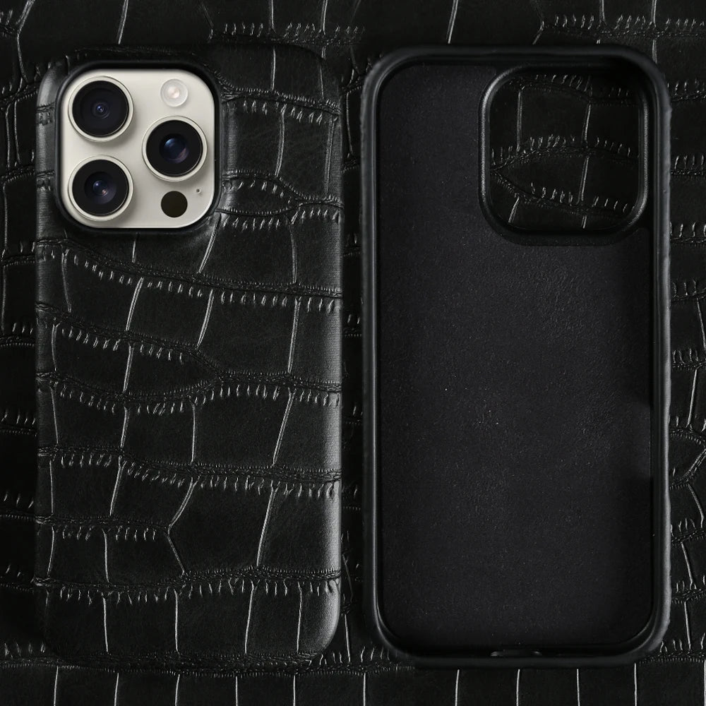 New Luxury Crocodile Leather Phone Case