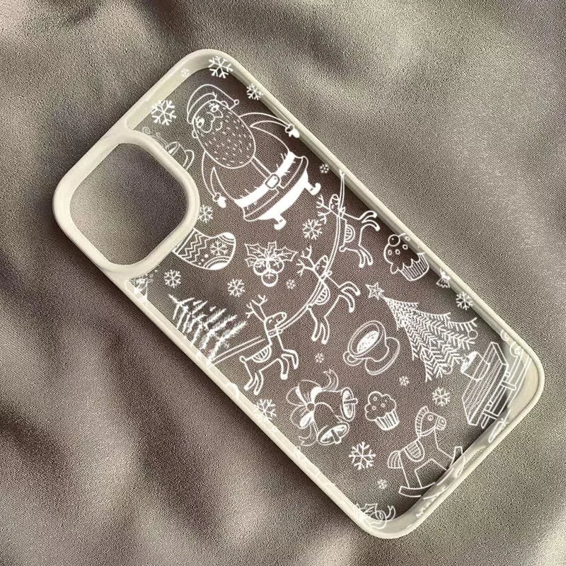 Cartoon Snowflake Christmas Tree Phone Case