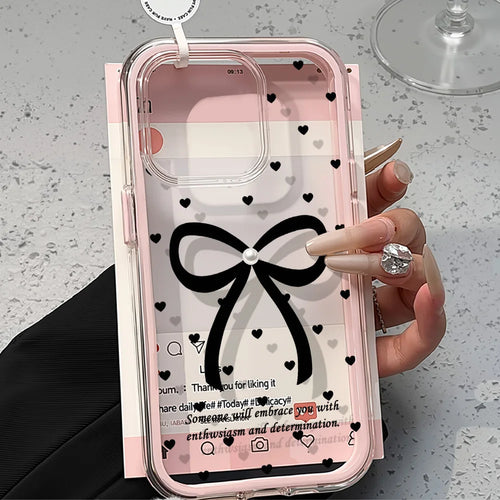2 in 1 Candy Color Bow Knot Phone Case