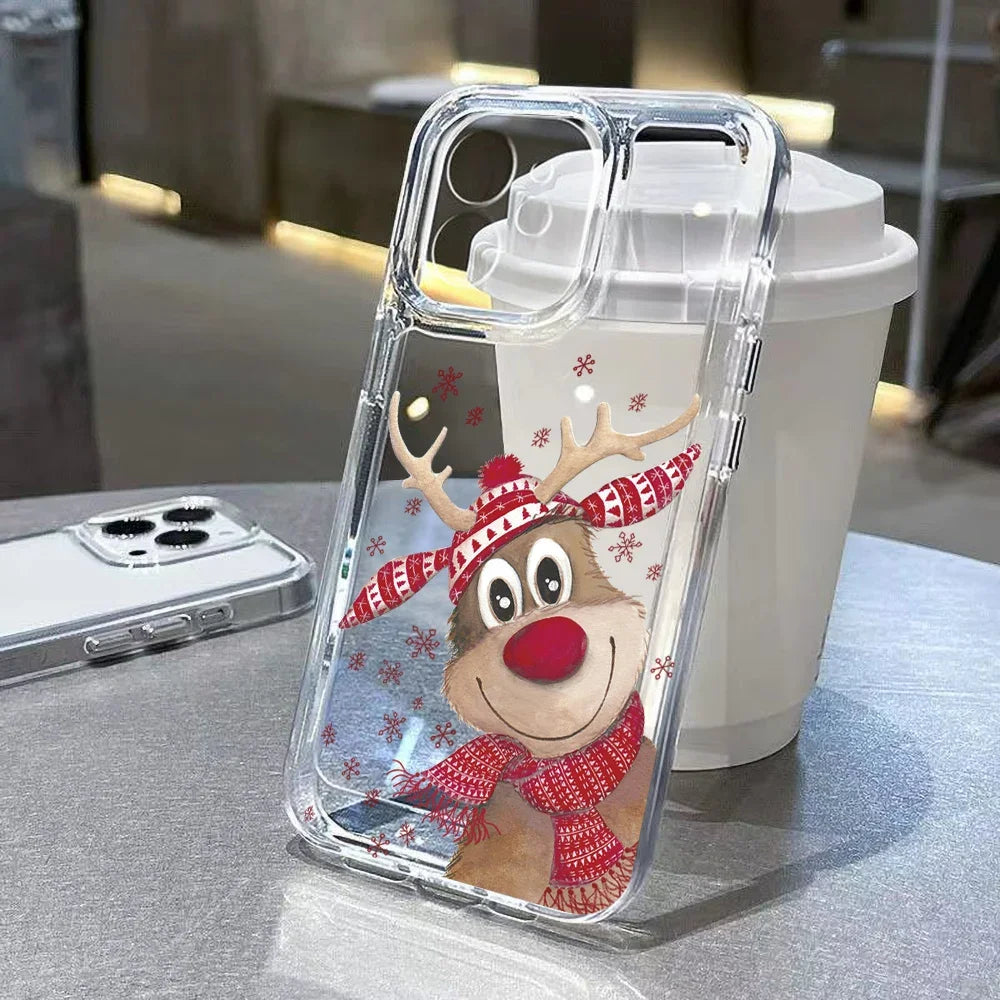 Merry Christmas Cartoon Pattern Phone Case