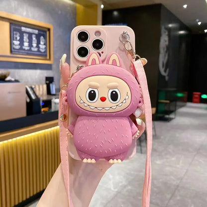 Cartoon Crossbody Wallet Phone Case