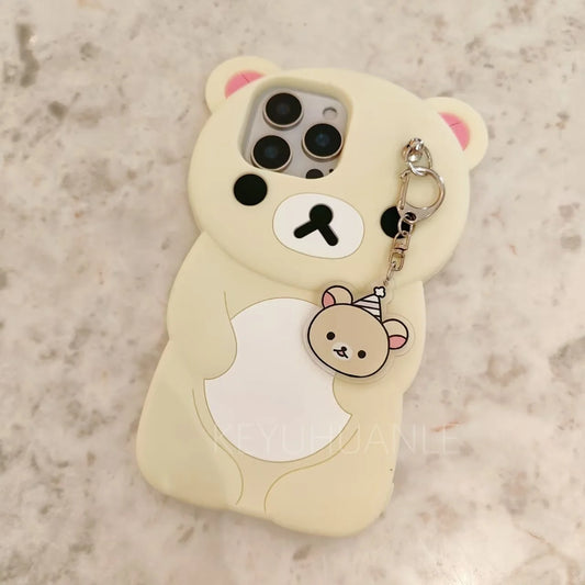 Cute Cartoon 3D Rilakkuma Phone Case