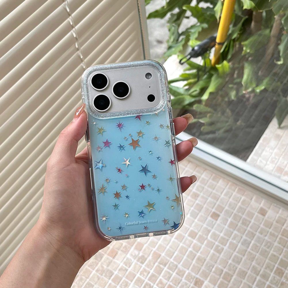 Cute Laser Star Pattern Phone Case