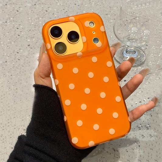 Popular Cosmic Orange Circular Dots IMD TPU Phone Case