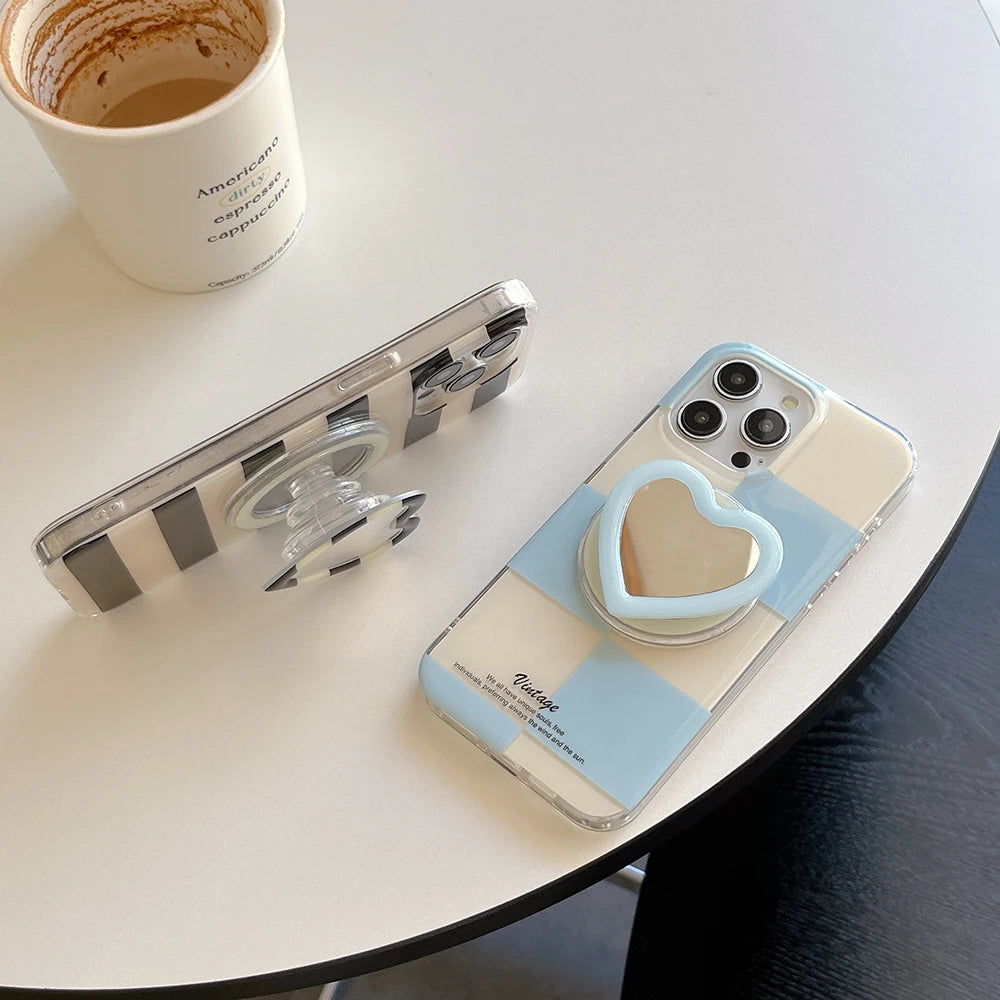 3D Cute Striped Black for MâCgsafe Magnetic Holder Phone Case