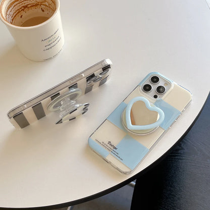 3D Cute Striped Black for MâCgsafe Magnetic Holder Phone Case