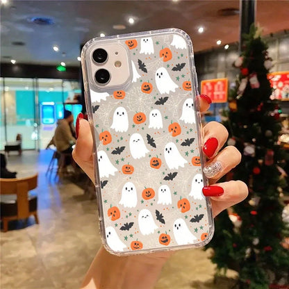 Spooky Pumpkin Transparent Phone Case Phone