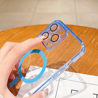 Luxury Transparent Candy Color Hybrid Hard Phone Case