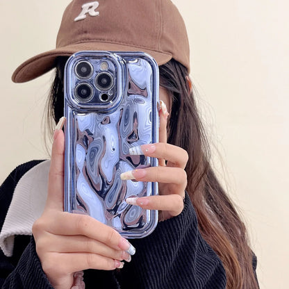 Luxury Glossy Laser Meteorite Plating Phone Case