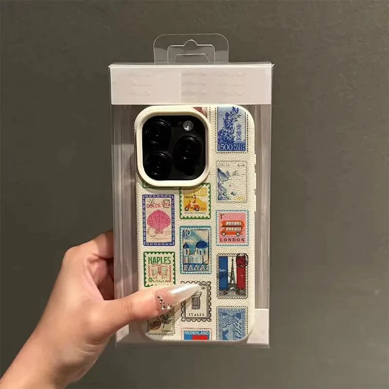 Vibrant Retro Stamp Lichee Design Phone Case