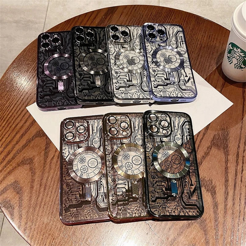 Mechanical Gear Transparent Case for iPhone
