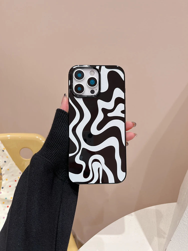 Black White Zebra Stripe Pattern Phone Case