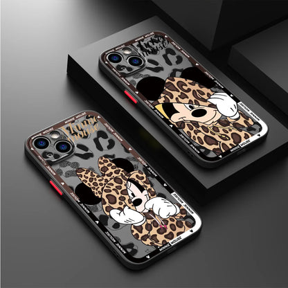 Disney Leopard Mickey Minnie Phone Case for iPhone