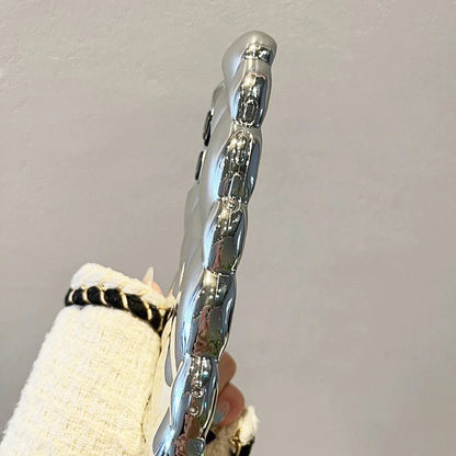 Fashion Plating Silver Rhombus Plaid Pattern Phone Case