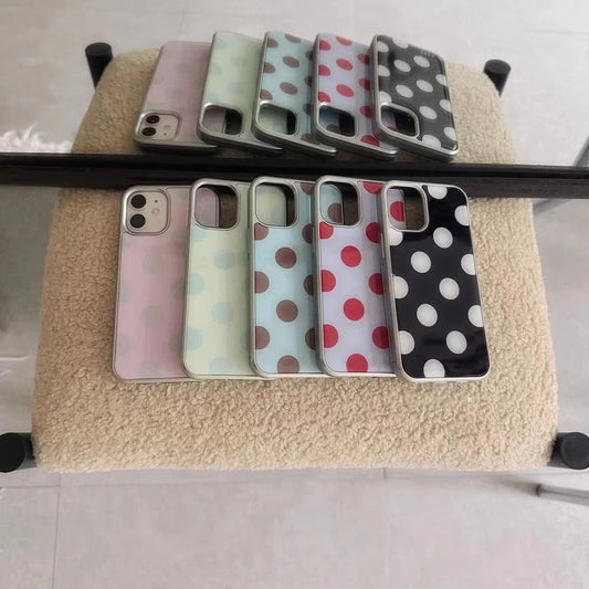 Korean ins Full Screen Polka Dots Phone Case