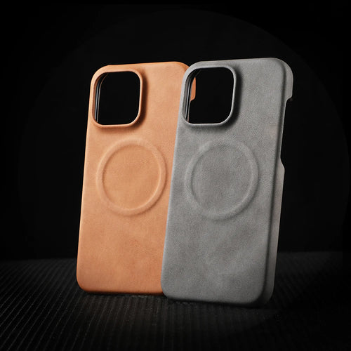 Luxury Sheepskin Leather Magnetic Phone Case