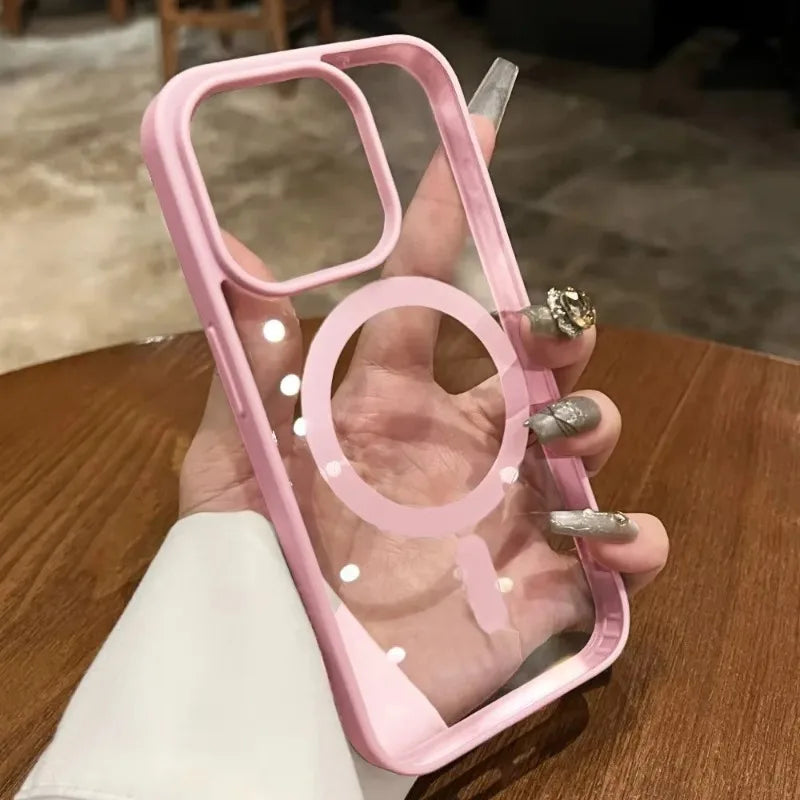 New Pink Transparent Acrylic Phone Case