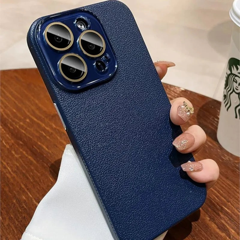 Luxury Leather Texture Silicone Phone Case New