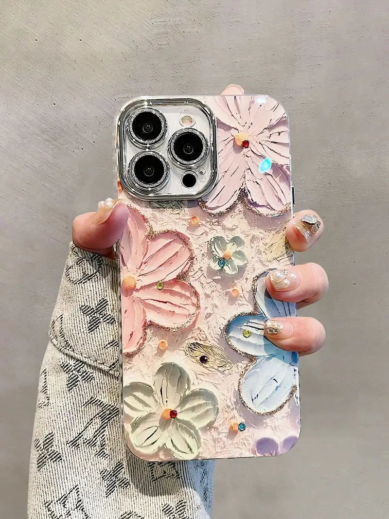 Glitter Flower Phone Case
