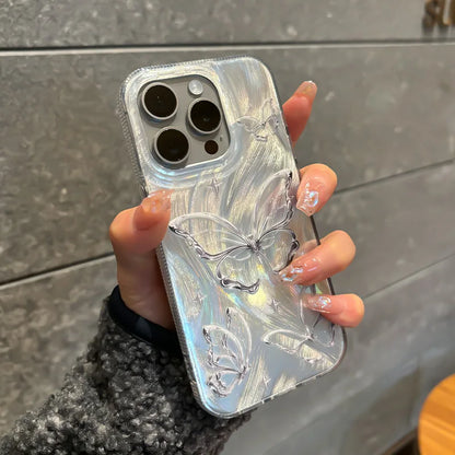 Fashion Bling Glitter Starry Butterfly Gradient Phone Case