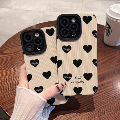 Fashion Simple Love Heart Silicone Phone Case