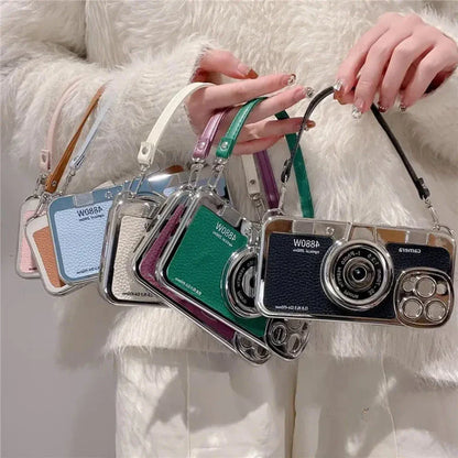 Vintage Leather Camera Strap iPhone Case