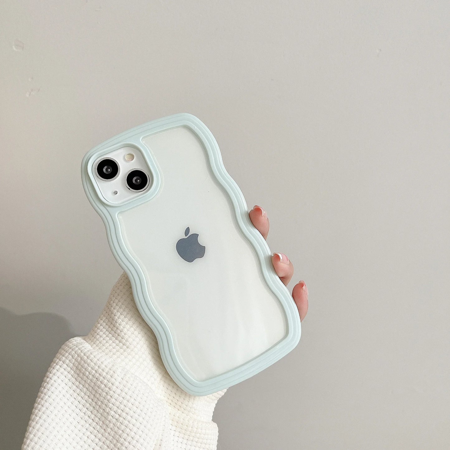 Fashion Transparent Curly Wave Case
