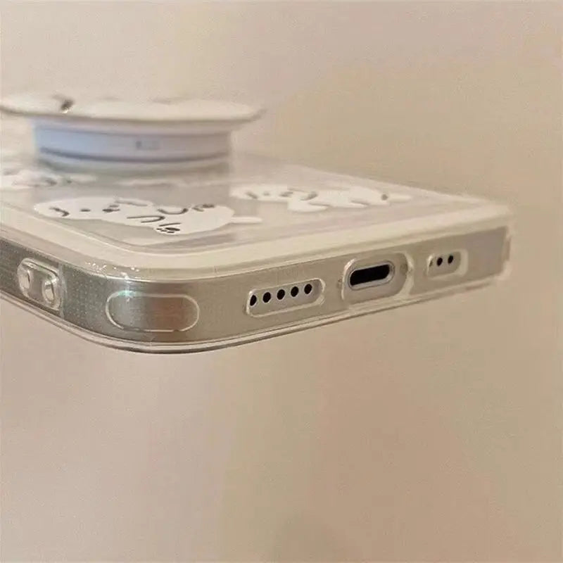 Cute Dog Grip Holder Phone Case