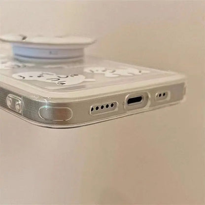 Cute Dog Grip Holder Phone Case
