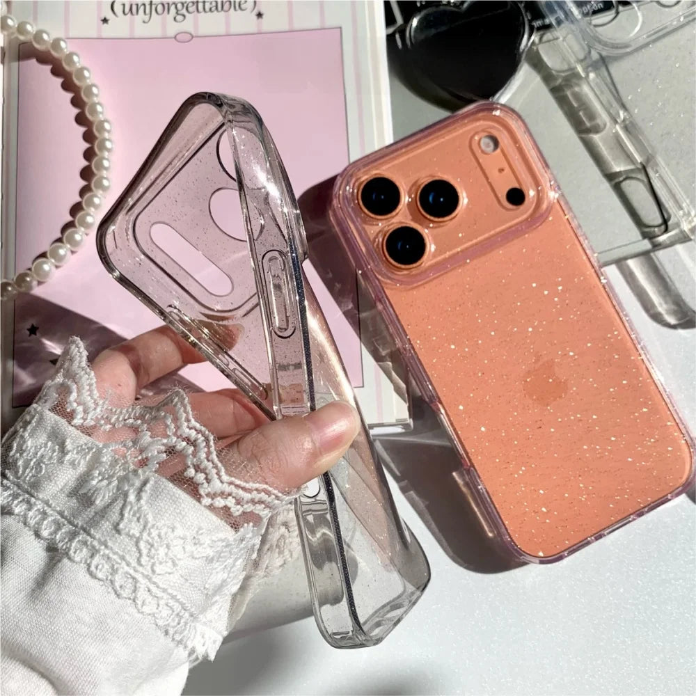 Ultra Thin Glitter Bling TPU Transparent Phone Case