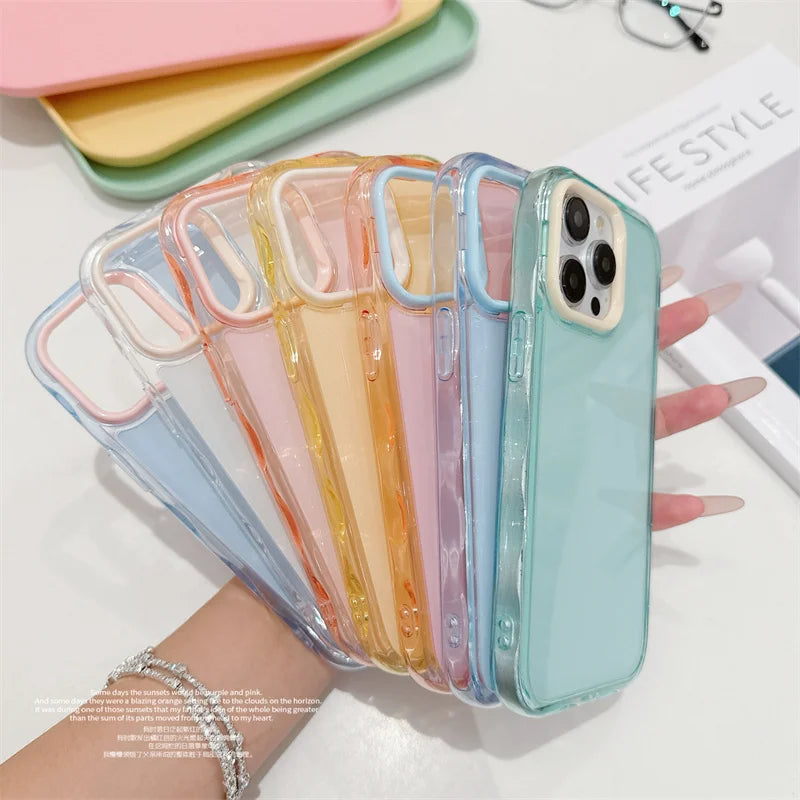 Candy Color Jelly Transparent Shockproof TPU Phone Case New