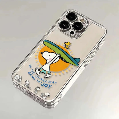 Snoopy Surf Riding Phone Case for iPhone