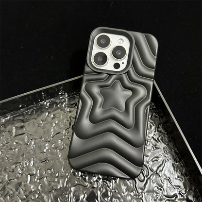 Fashion 3D Stars Wave Pattern Soft Silicone Phone Case
