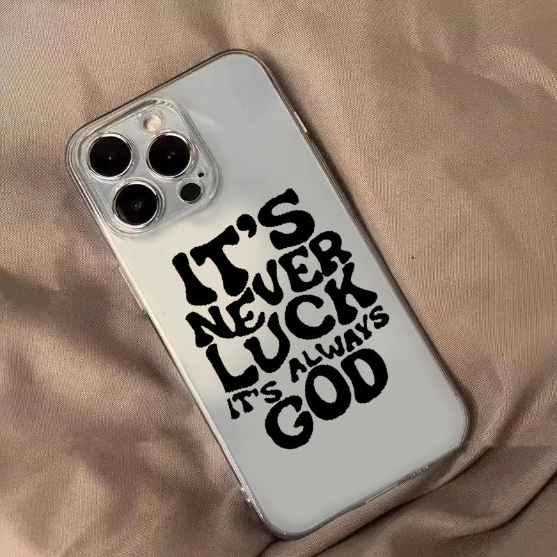 Pink Aesthetic English Letter Phone Case