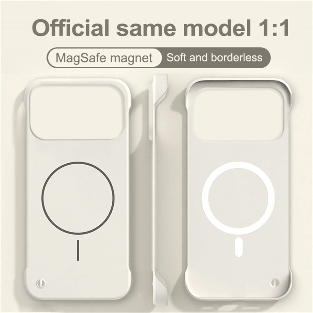Ultra Thin Matte PC For Magsafe Frameless Magnetic Phone Case