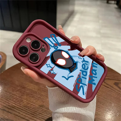 Cartoon Marvel Spiderman Couple Phone Case