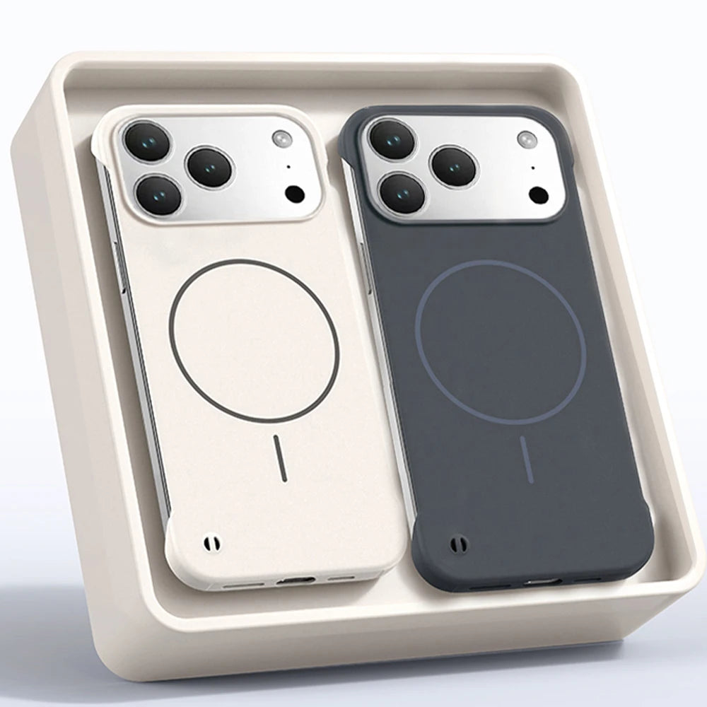 Ultra Thin Matte PC For Magsafe Frameless Magnetic Phone Case