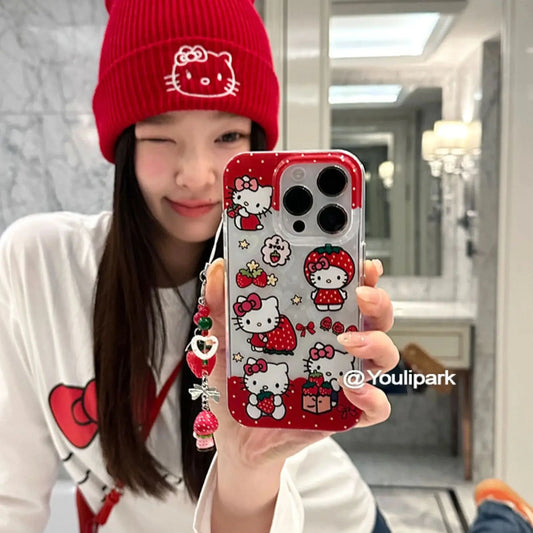 Hello Kitty Strawberry Clear Phone Case