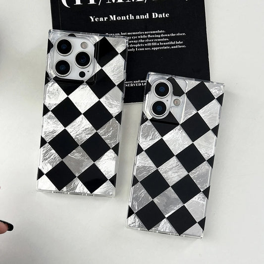 Fashion Lattice Grid Rectangle Shape Phone Case