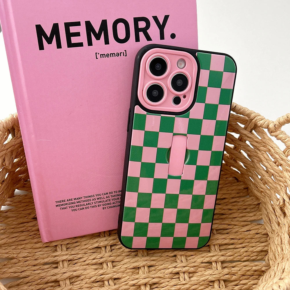 Simple Lattice Collision Grid Pattern Phone Case