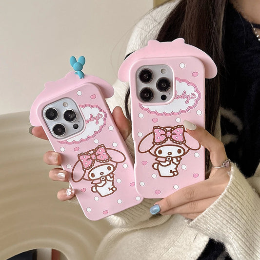 Pink Kawaii Melody Cartoon Rubber Silicon Soft Phone Case