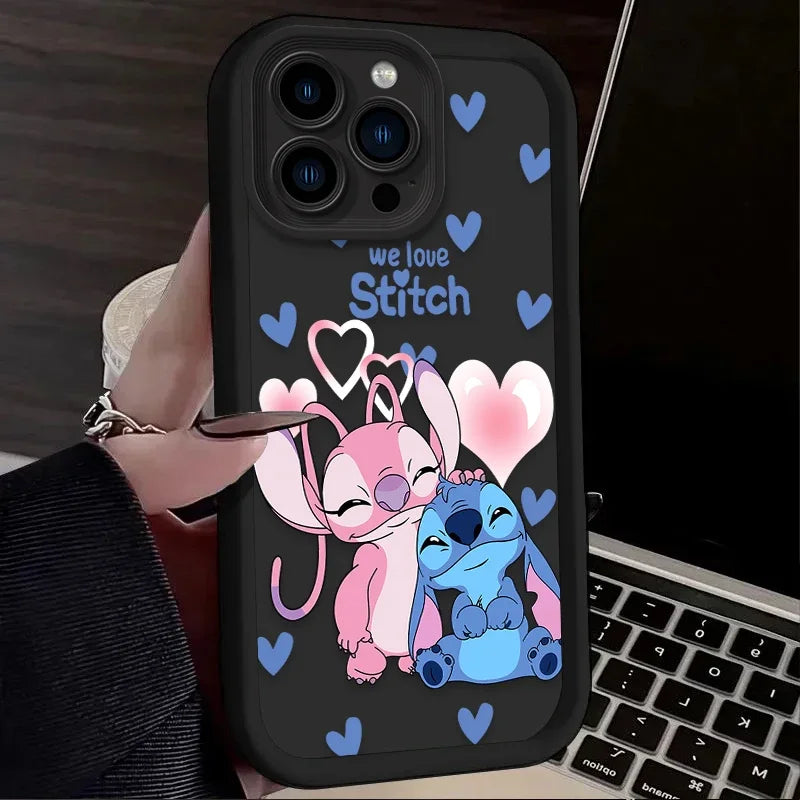 Cute Disney Stitch Angel Love Phone Case