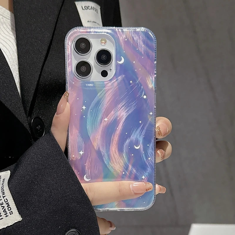 Fashion Bling Glitter Starry Butterfly Gradient Phone Case