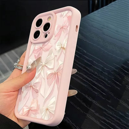 Bow-Knot Pink Bow Pattern Shockproof Soft TPU Phone Case