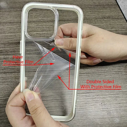 Luxury Candy Color Frame Clear Back Phone Case New